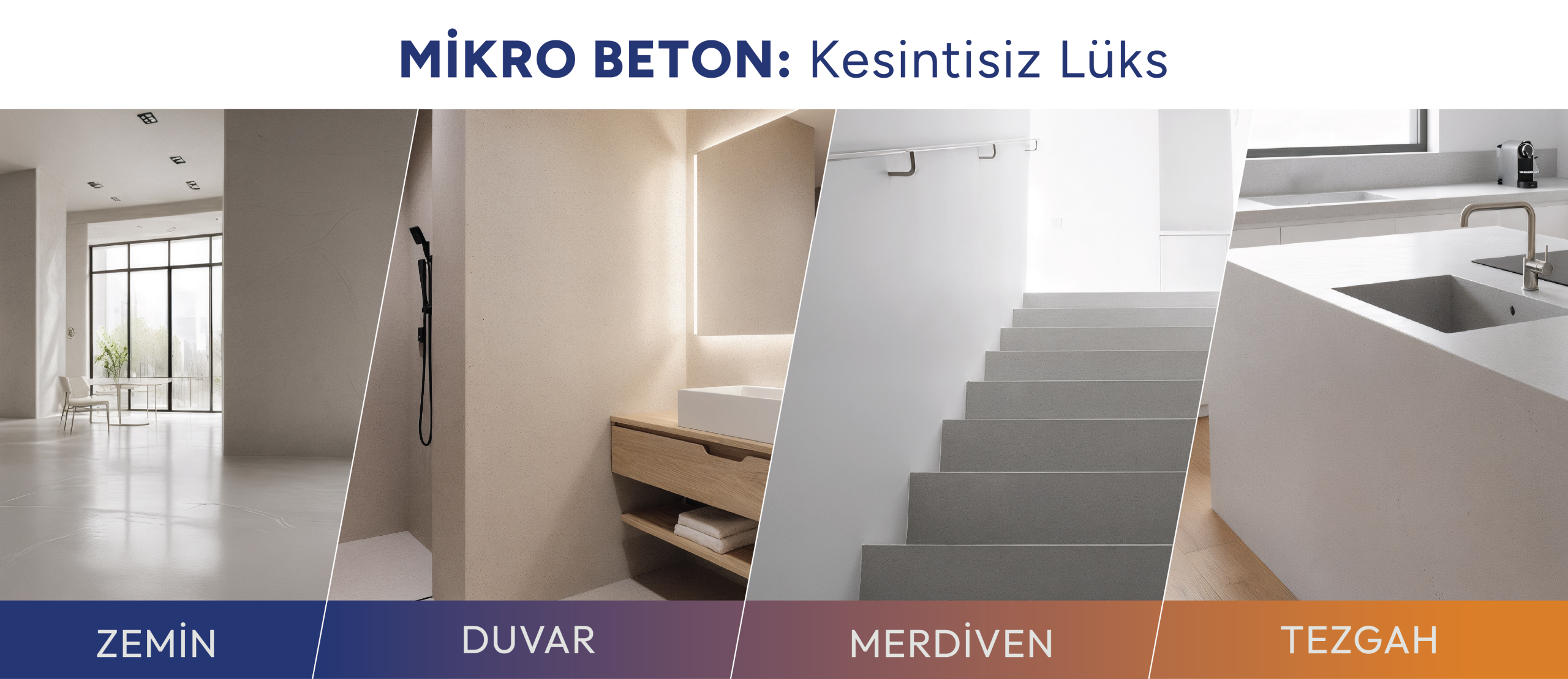 Banyo ve ıslak hacimde mikro beton uygulaması
